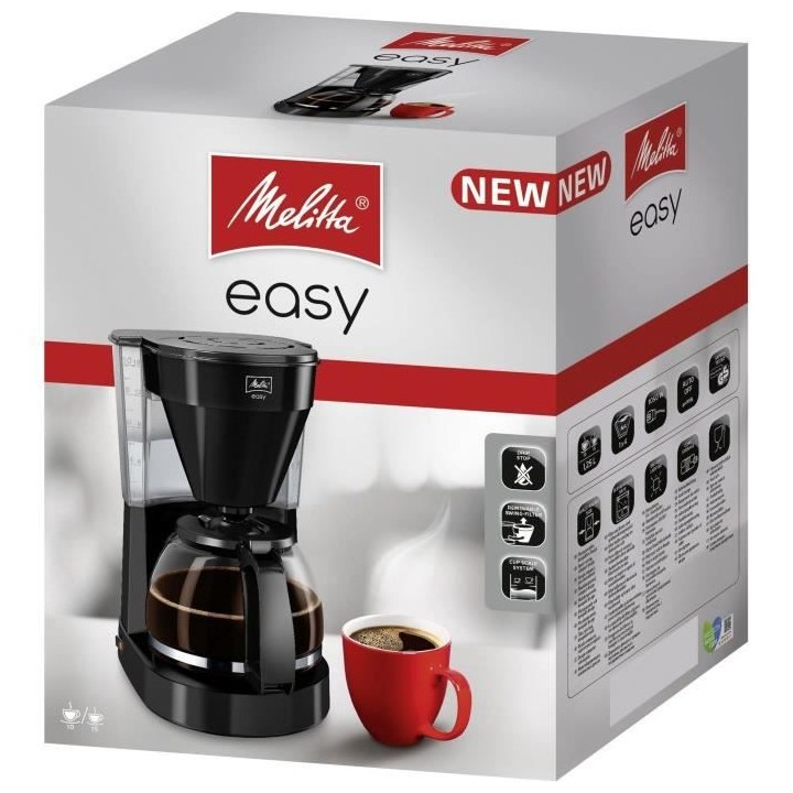 MELITTA Easy II 1023-02 - Cafetiere filtre - 1050 W - Noir