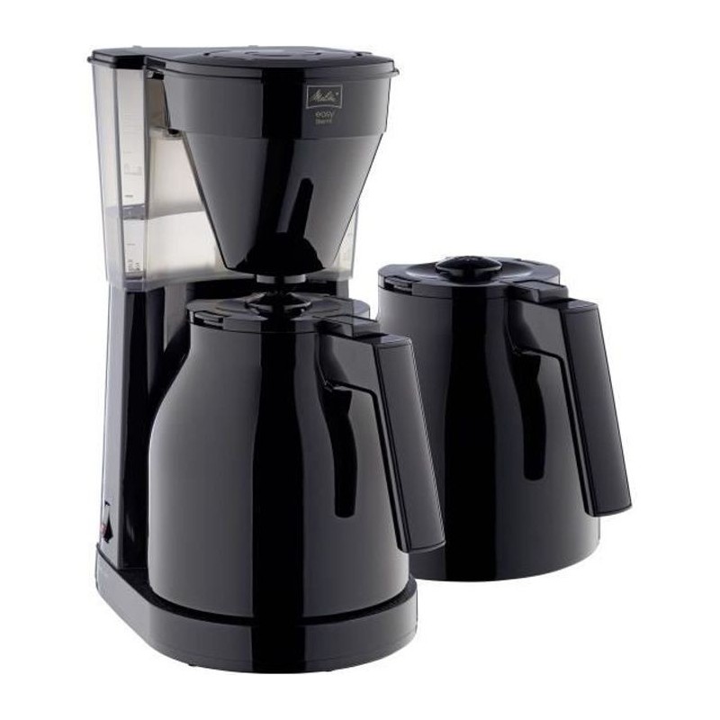 MELITTA Easy Therm II - Cafetiere filtre 1L - 1050 W + 2eme verseuse - Noir