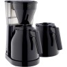 MELITTA Easy Therm II - Cafetiere filtre 1L - 1050 W + 2eme verseuse - Noir