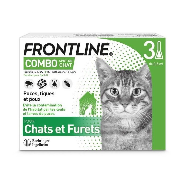 Frontline Combo Chats et Furets 3 pipettes