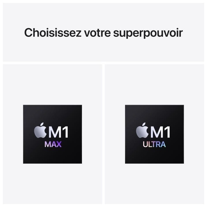 Apple - Mac Studio - Puce Apple M1 Max - RAM 32Go - Stockage 512Go