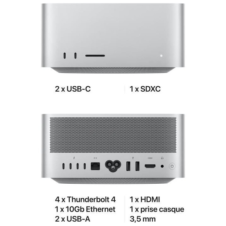 Apple - Mac Studio - Puce Apple M1 Max - RAM 32Go - Stockage 512Go