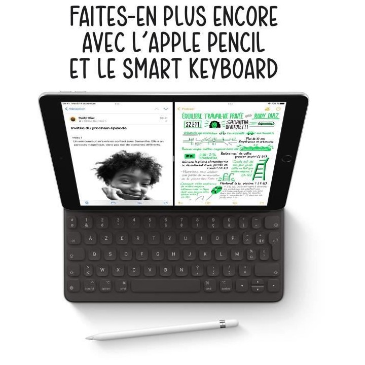 Apple - iPad (2021) - 10,2 WiFi + Cellulaire - 64 Go - Gris Sidéral