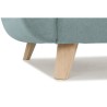 HEXAGONE - MORA Canapé Fixe 3 places - Tissu Vert grisé - L 194 x P 93 x H 78 cm