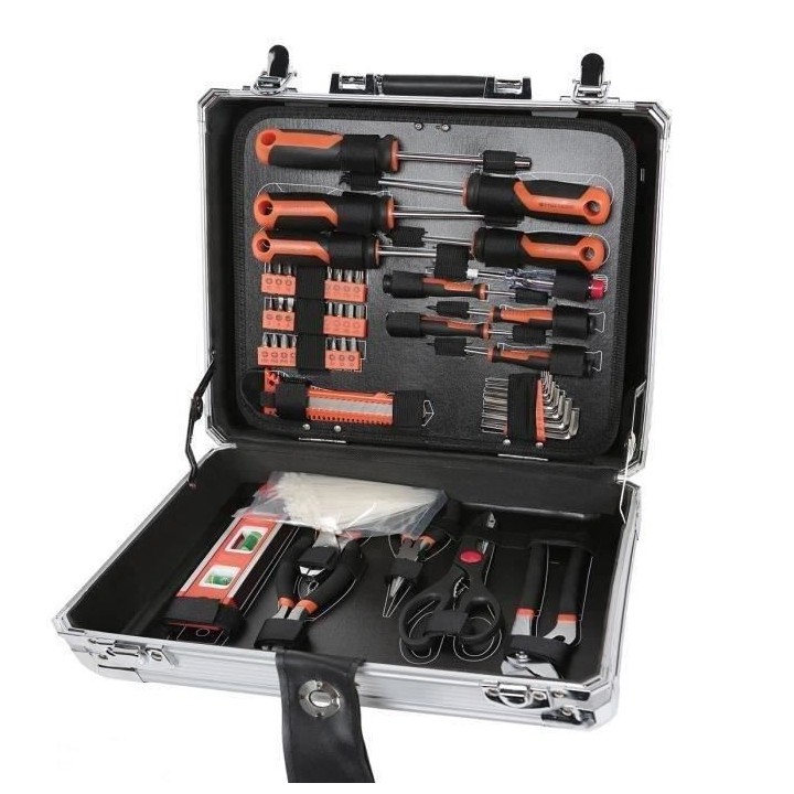 MANUPRO Valise multi-outils en aluminium - 725 outils et accessoires -