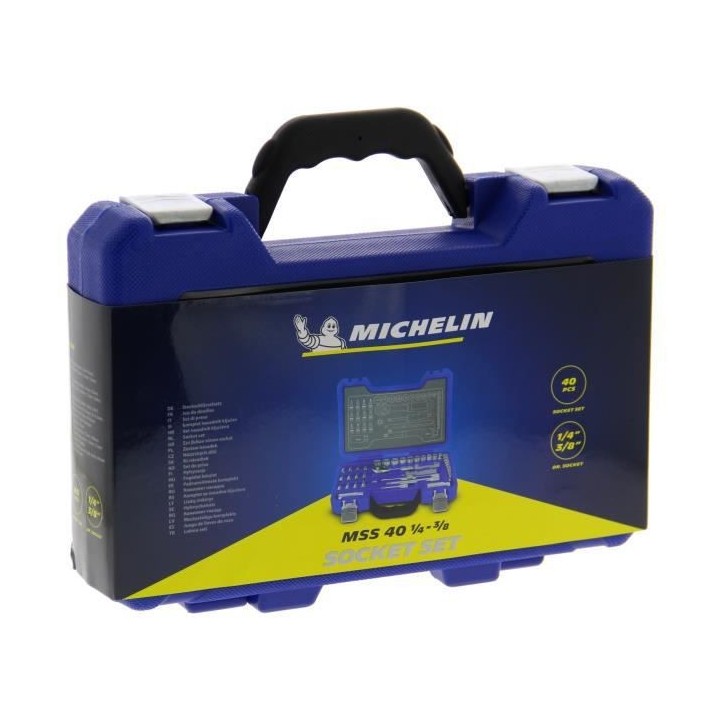 MICHELIN Mallette douilles et embouts 40 pieces 1/4+ 3/8 - Chrome vana
