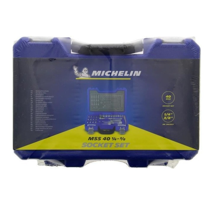 MICHELIN Mallette douilles et embouts 40 pieces 1/4+ 3/8 - Chrome vana