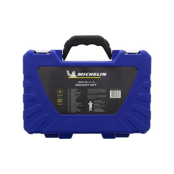 MICHELIN Mallette douilles et embouts 40 pieces 1/4+ 3/8 - Chrome vana