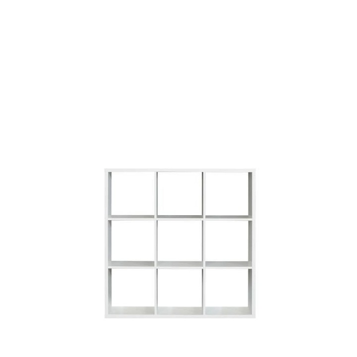 Etagere 9 niches - Décor papier blanc mat - MAURO