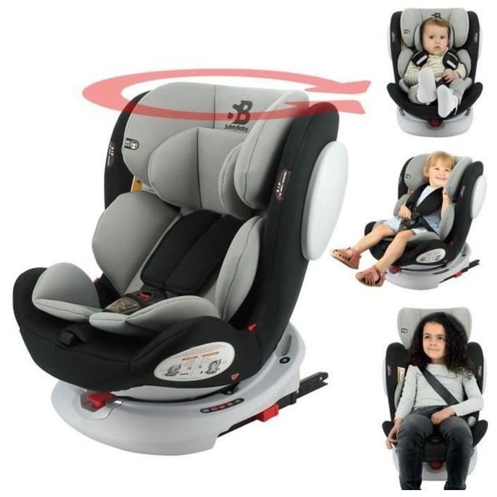 SAFETY BABY - Siege auto isofix Seaty groupe 0/1/2/3 (0-36kg) pivotant