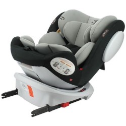 SAFETY BABY - Siege auto isofix Seaty groupe 0/1/2/3 (0-36kg) pivotant a 360° - Dos a la route 0-13 Kg - noir