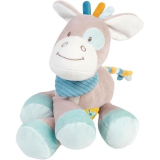 NATTOU Tim & Tiloo Peluche - Tim le cheval - 28 cm Marron/Bleu