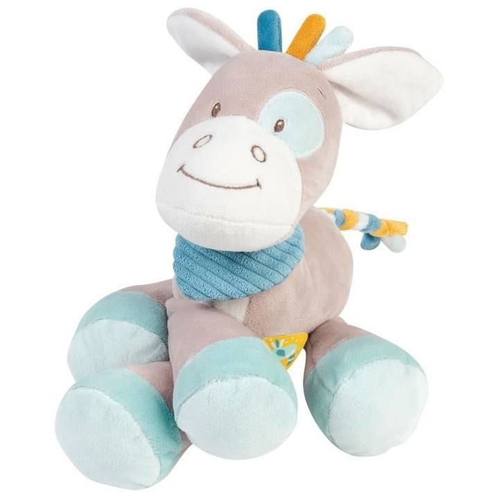 NATTOU Tim & Tiloo Peluche - Tim le cheval - 28 cm Marron/Bleu