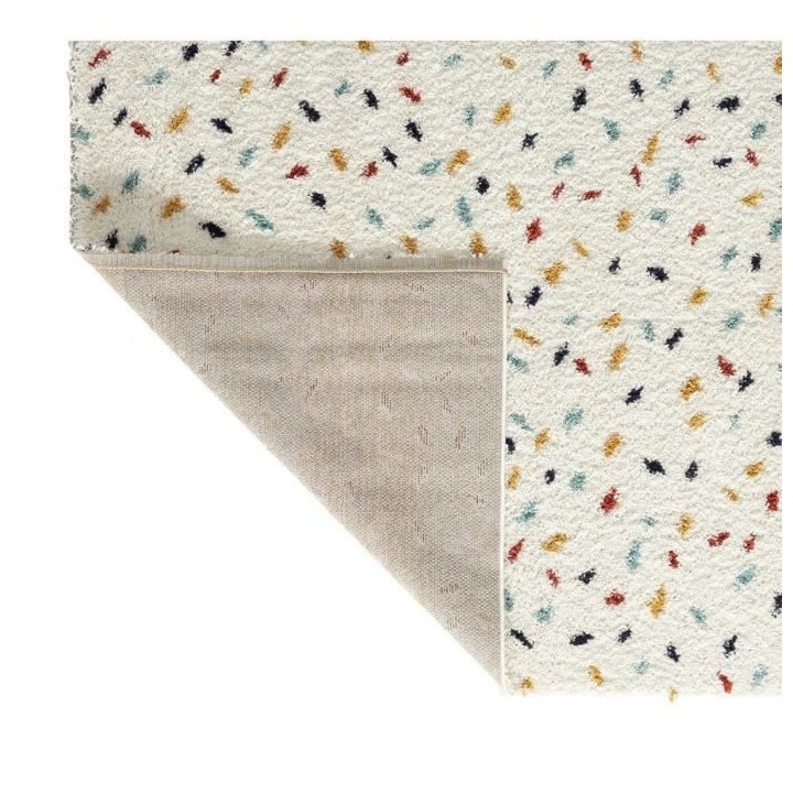 Tapis Chambre poils longs pois multicolore - 100% polypropylene - 80 x