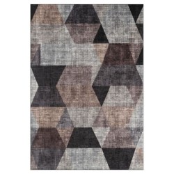 Tapis Petit - Motif géométrique - Gris - 100% polyester - 70 x 180 cm - Intérieur - NAZAR