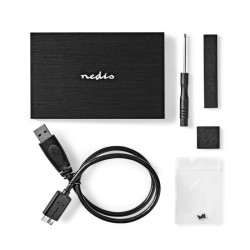 NEDIS Boîtier pour Disque dur - 2,5 - USB 3.1 - 6 Gbit/s - Noir