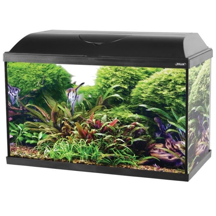 ZOLUX Aquarium ISEO équipé - 57L - L 61 x p 31 x h 42 cm - Noir