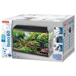 ZOLUX Aquarium ISEO équipé - 57L - L 61 x p 31 x h 42 cm - Noir