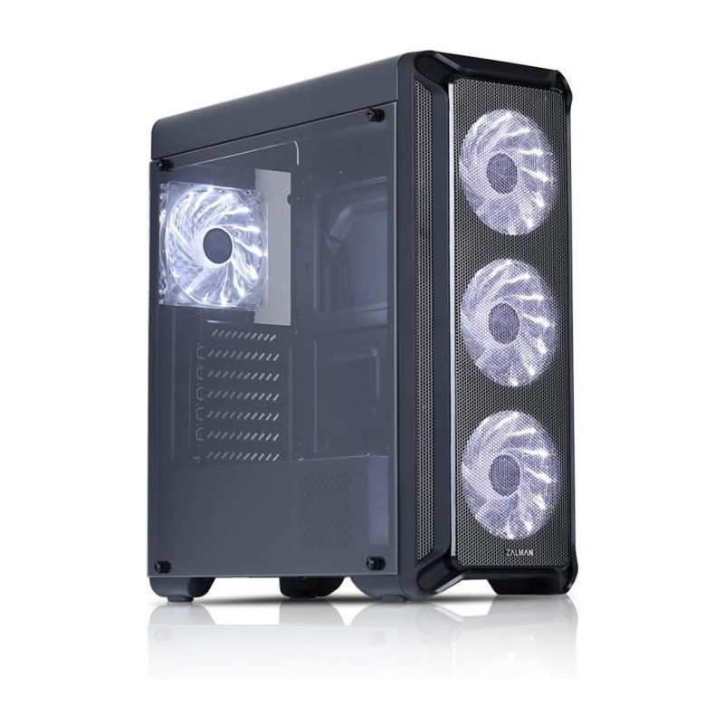 ZALMAN BOITIER PC i3 - Moyen Tour - Noir - Verre trempé - Format ATX (I3BK)