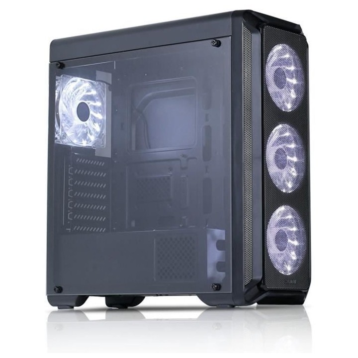 ZALMAN BOITIER PC i3 - Moyen Tour - Noir - Verre trempé - Format ATX