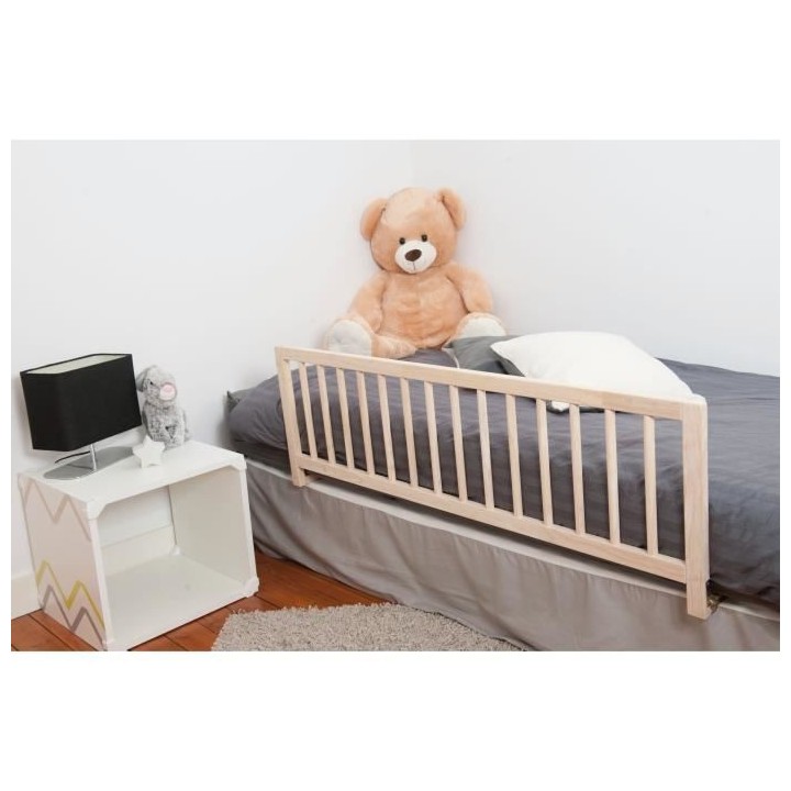 NIDALYS -Barriere de lit bois naturel 90 cm - Norme BS