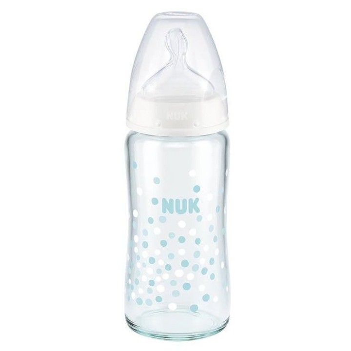 NUK Biberon Serenity+ - Col large - En verre - Contrôle de températu
