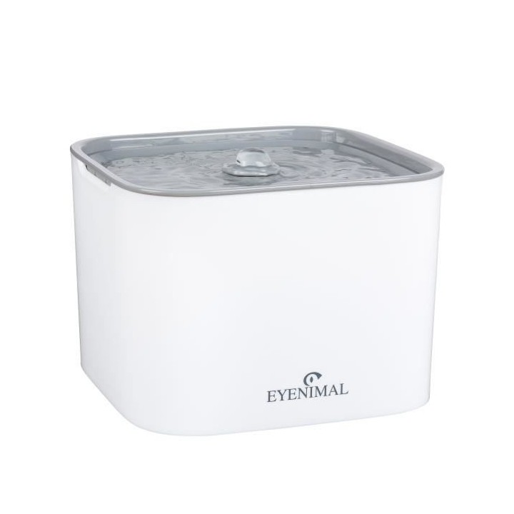 Fontaine a eau BLOOM - Contenance 2 litres - Blanc et gris - Pour chat