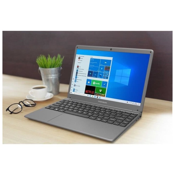 PC Portable THOMSON Aluminium 14,1 HD - Intel Celeron - RAM 4 Go - Sto