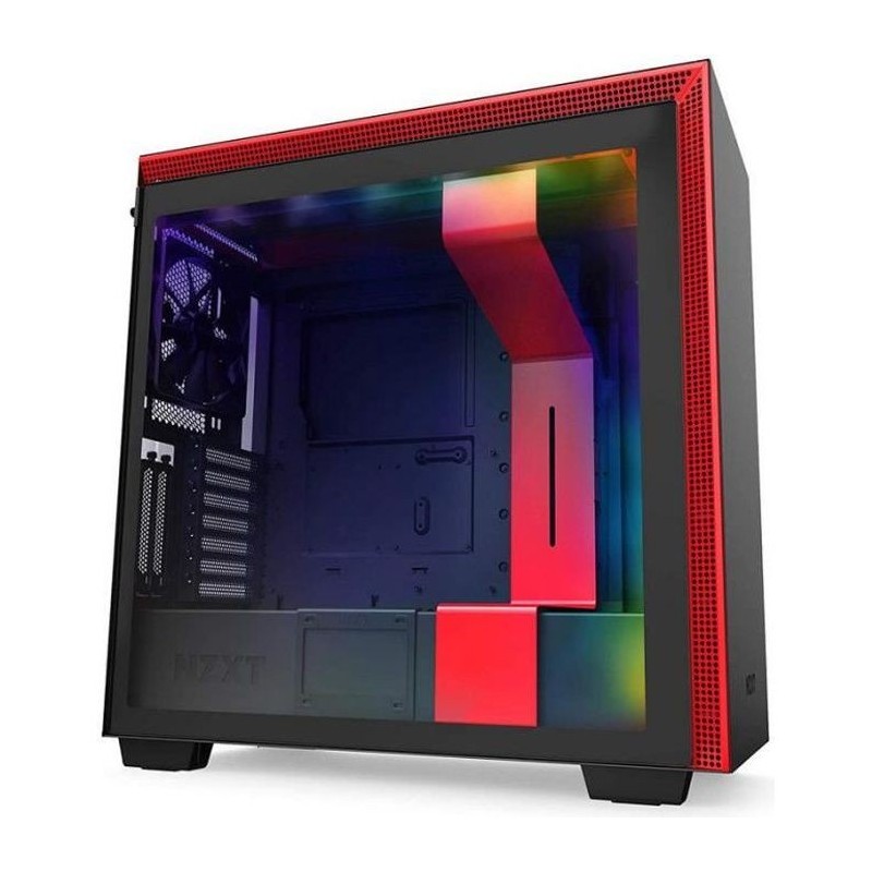 NZXT BOITIER PC H710i - USB 3.1 - Noir / Rouge Mat - Verre trempé - Format ATX (CA-H710i-BR)