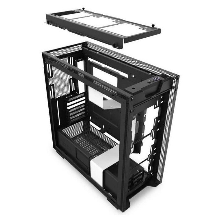 NZXT BOITIER PC H710 - USB 3.1 - Blanc Mat - Verre trempé - Format AT