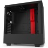 NZXT BOITIER PC H510 - USB 3.1 - Noir / Rouge Mat - Verre trempé - Format ATX (CA-H510B-BR)