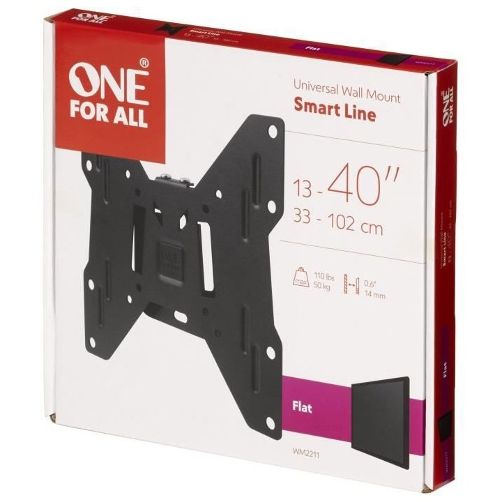 ONE FOR ALL WM2211 Support mural pour TV de 33 a 102cm (13-40)