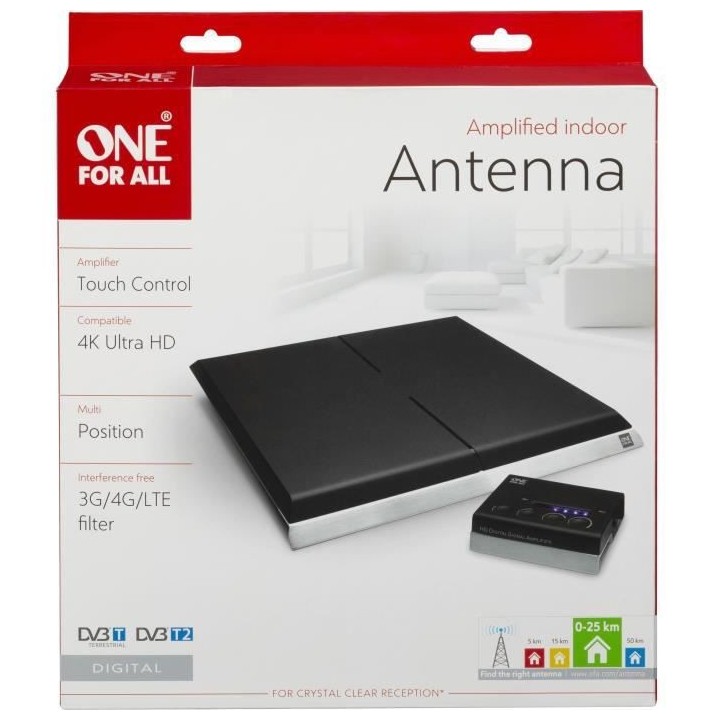 ONE FOR ALL SV9395 - Antenne d'intérieur - Antenne plate - Antenne Am