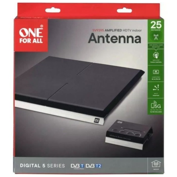 ONE FOR ALL SV9395 - Antenne d'intérieur - Antenne plate - Antenne Am