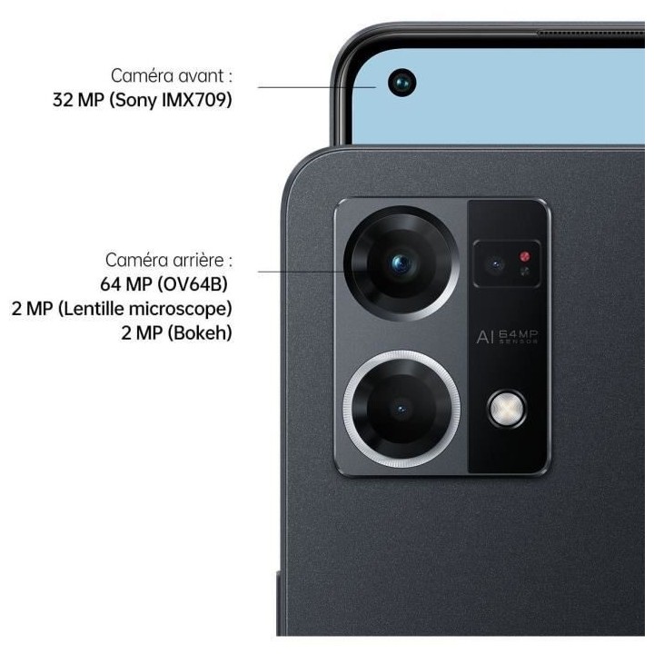 OPPO Reno7 4G 128Go Noir