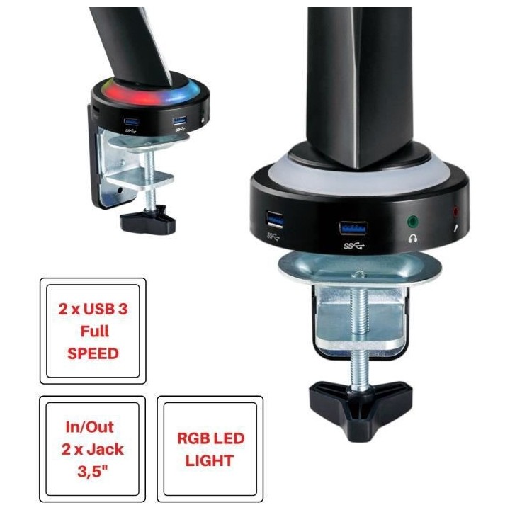 Puissant Bras Articulé pour un écran de 17'' a 35'' équipé de LED