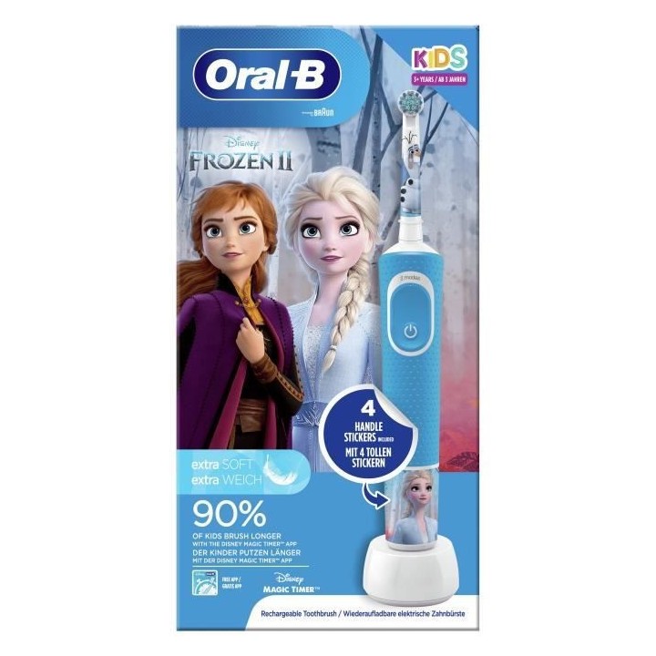 Oral-B Kids Brosse a Dents Électrique Rechargeable, 1 Manche, 1 Bross