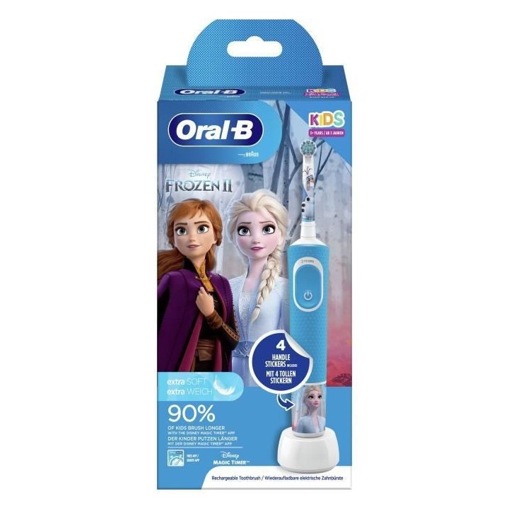 Oral-B Kids Brosse a Dents Électrique Rechargeable, 1 Manche, 1 Bross