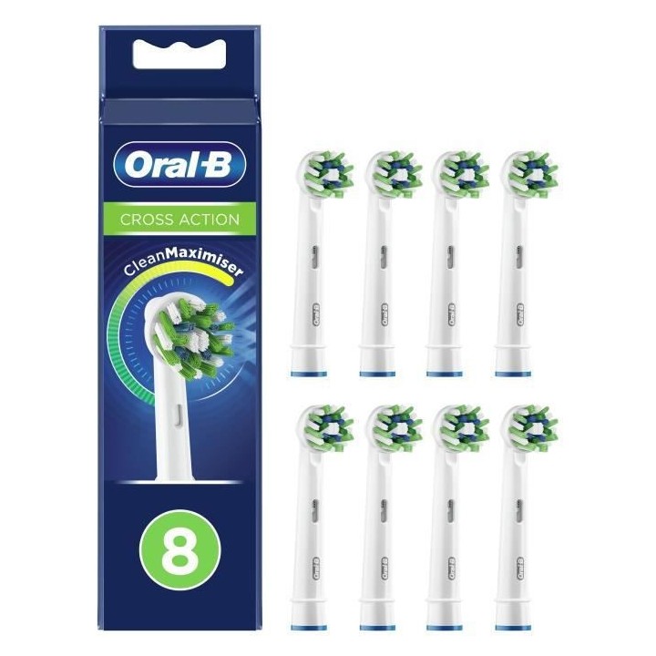 Oral-B Brossette CrossAction avec Technologie CleanMaximiser 8 unités