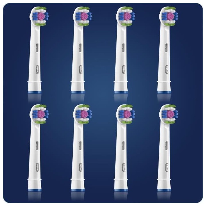 Oral-B 3D White Brossettes de Rechange Clean Maximiser, Brosse a Dents