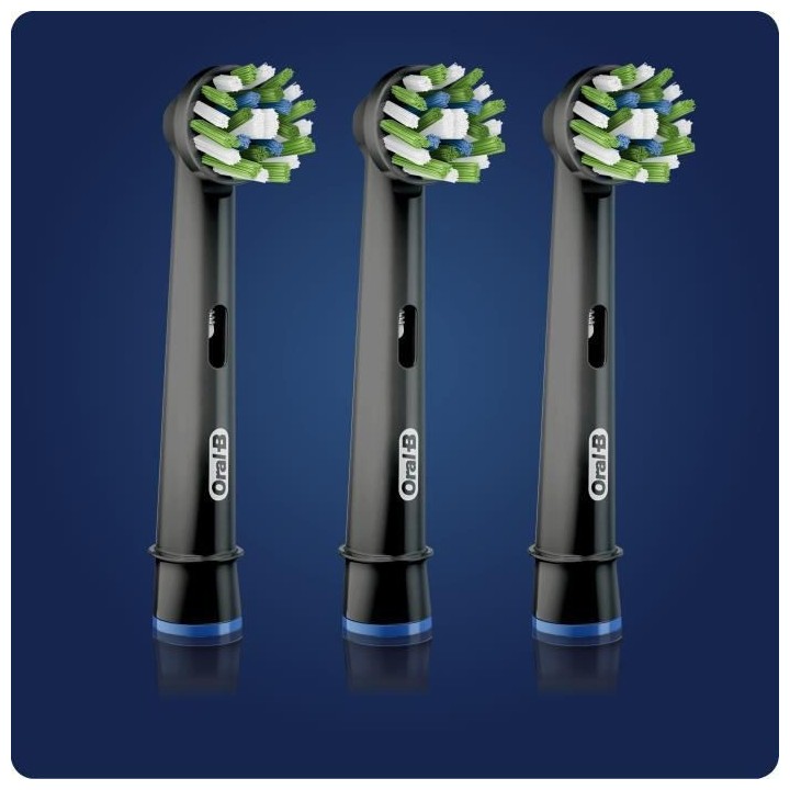 Oral-B Brossette de Rechange Precision Cross Action Clean Max, Noire,