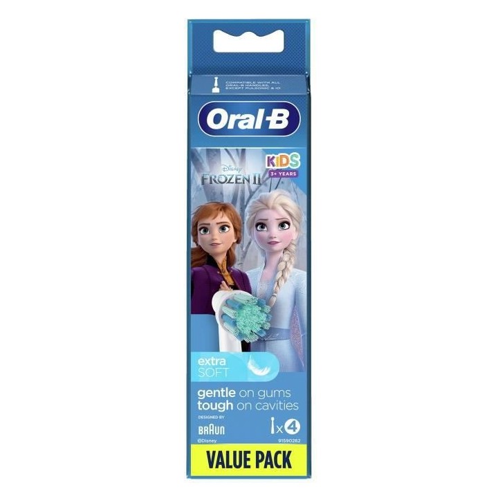 ORAL-B 80352086 - Brossettes de rechange Disney La reine des neiges 2