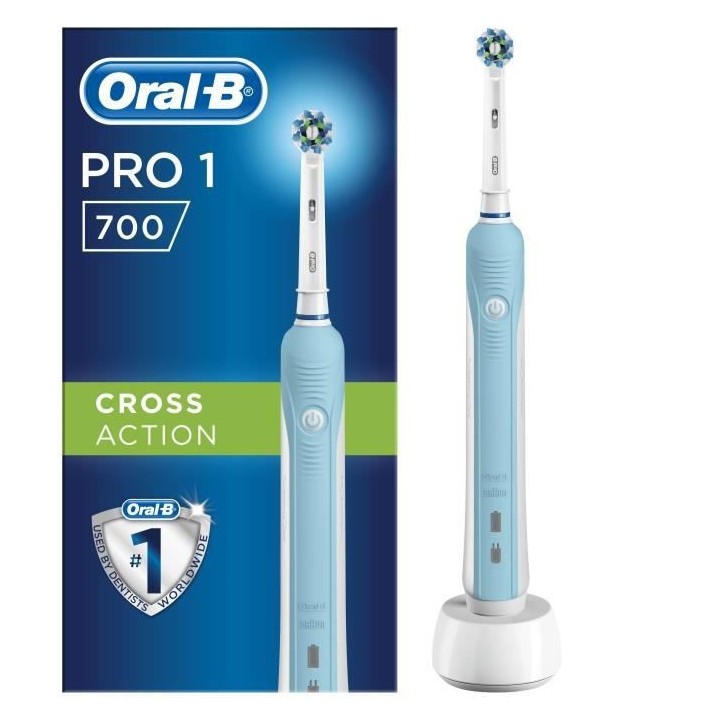 Oral-B PRO 1 700 Cross Action - Brosse a Dents Électrique - Recharge
