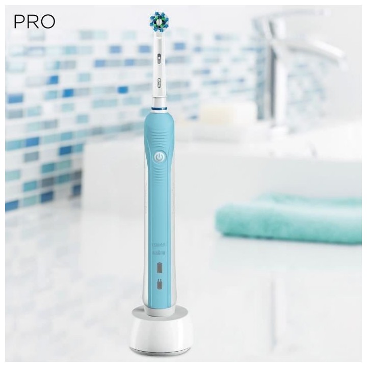 Oral-B PRO 1 700 Cross Action - Brosse a Dents Électrique - Recharge
