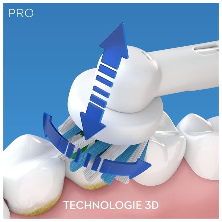 Oral-B PRO 1 700 Cross Action - Brosse a Dents Électrique - Recharge