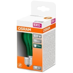 OSRAM Ampoule LED Standard verre vert déco 4W 15 E27 chaud