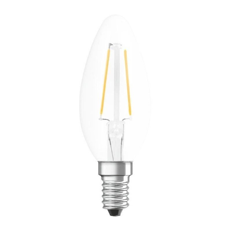 OSRAM Ampoule LED Flamme clair filament 2,5W 25 E14 chaud