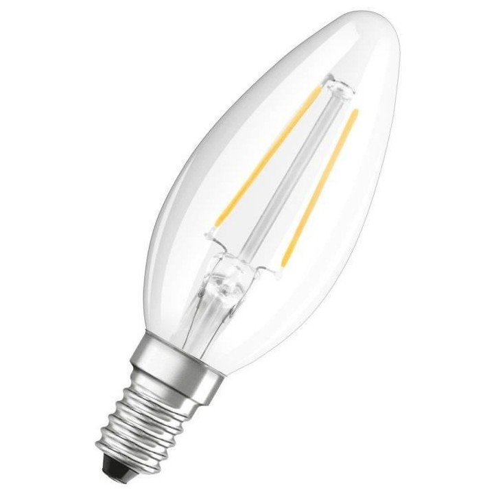 OSRAM Ampoule LED Flamme clair filament 2,5W 25 E14 chaud