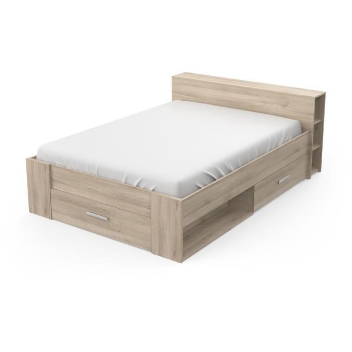 DEMEYERE Lit adulte 140 x 190 cm - Chene Kronberg - Oxygene