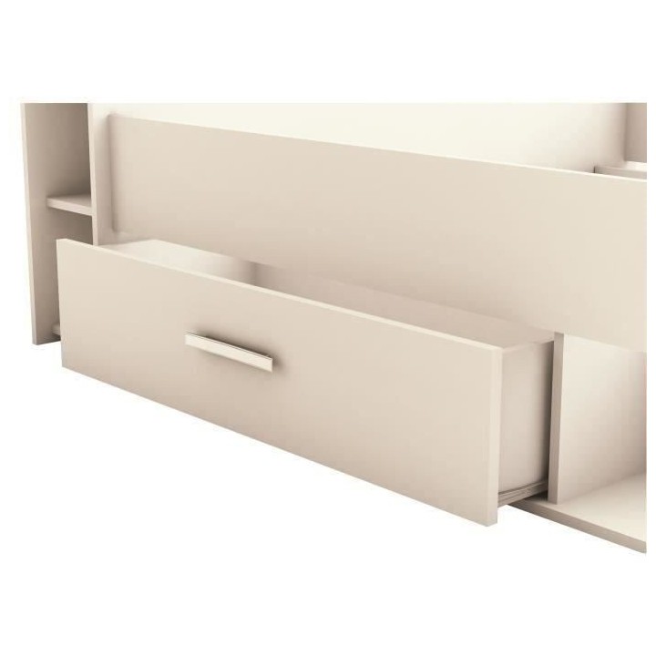 DEMEYERE Oxygene Lit adulte contemporain blanc mat - l 140 x L 190 cm